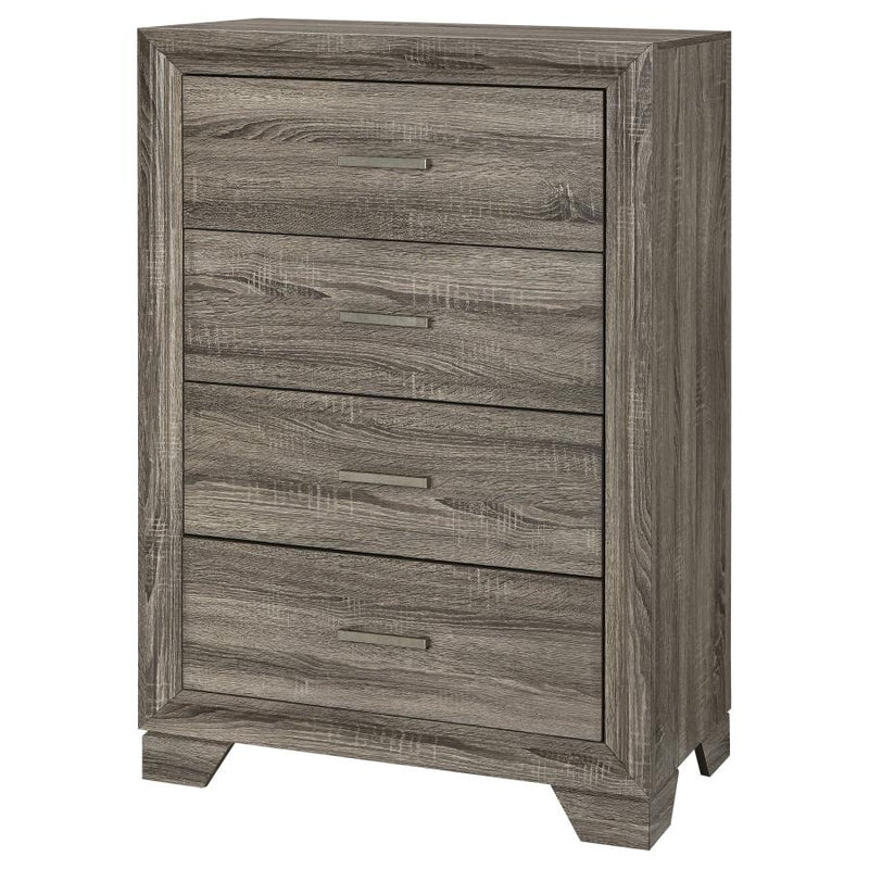 Wright 4-drawer Chest of Drawers Brown Oak-zoom-