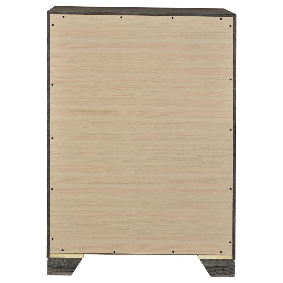 Wright 4-drawer Chest of Drawers Brown Oak-zoom-7