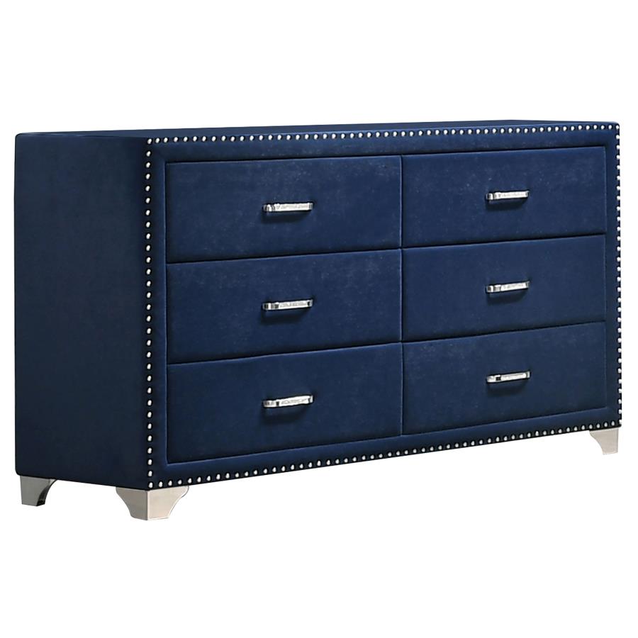 Melody 4-piece Queen Bedroom Set Pacific Blue-zoom-5