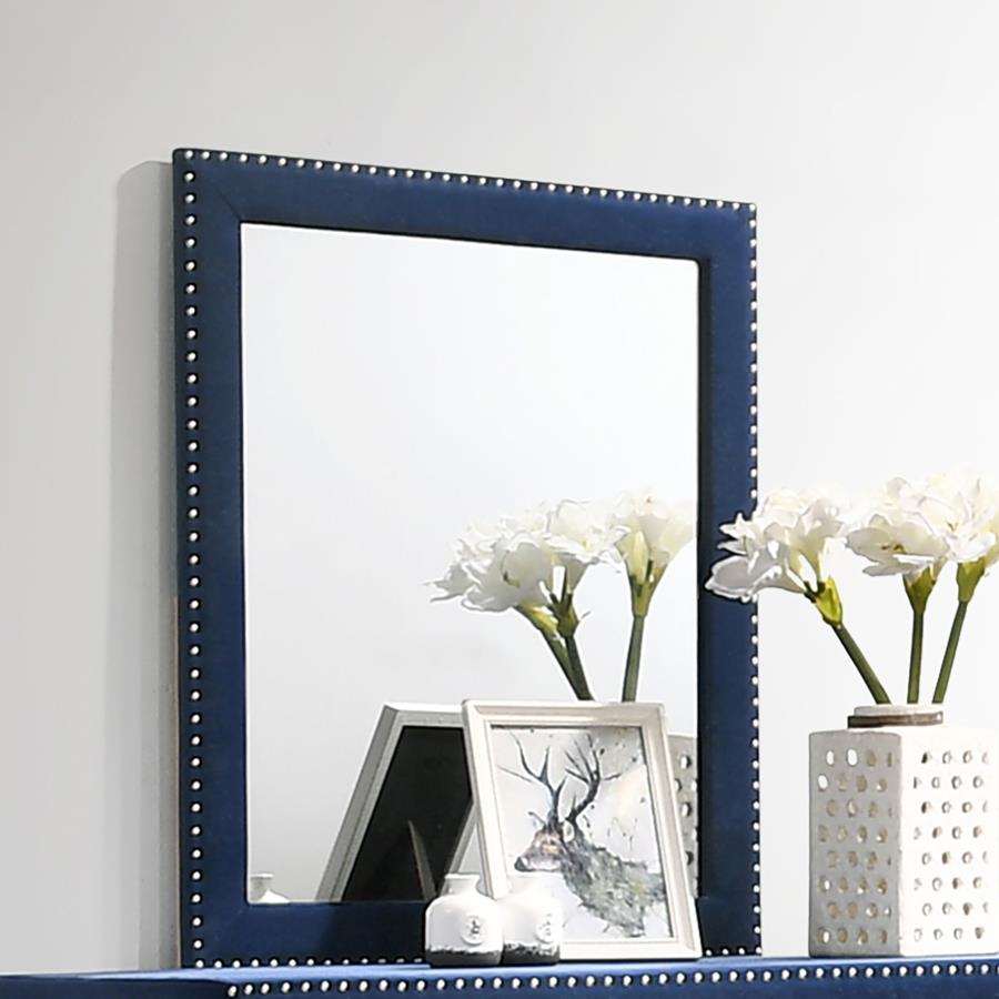 Melody Upholstered Dresser Mirror Pacific Blue-zoom-2