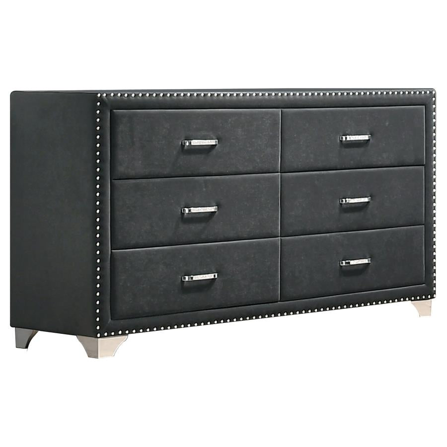 Melody 4-piece Eastern King Bedroom Set Grey-5
