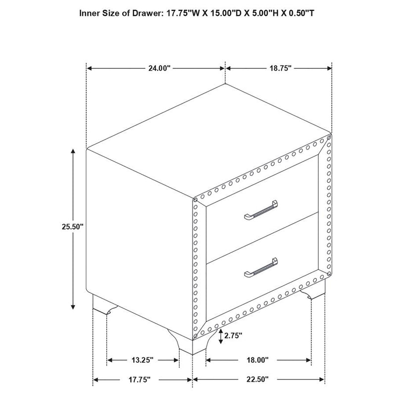 Melody 5-piece California King Bedroom Set Grey-zoom-