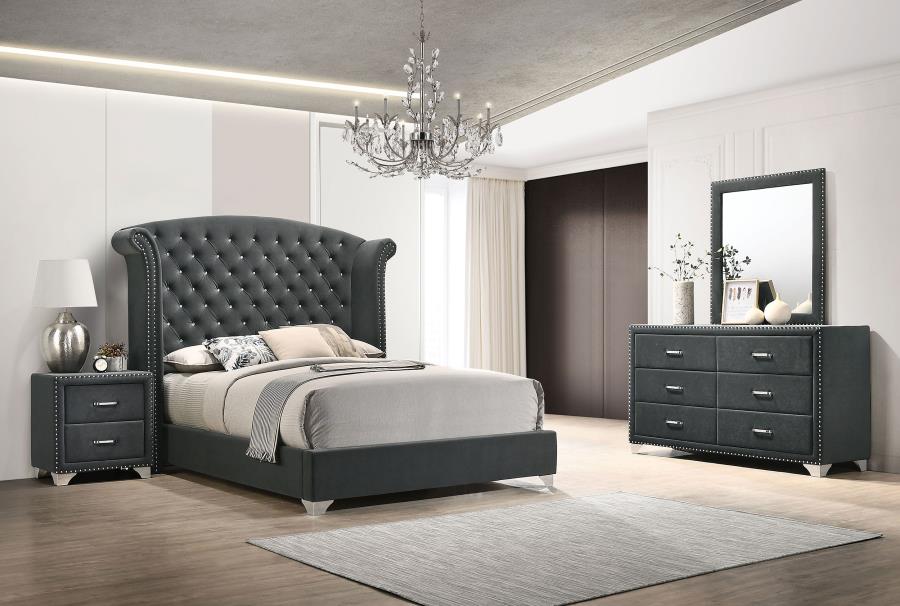 Melody 4-piece Queen Bedroom Set Grey-zoom-2