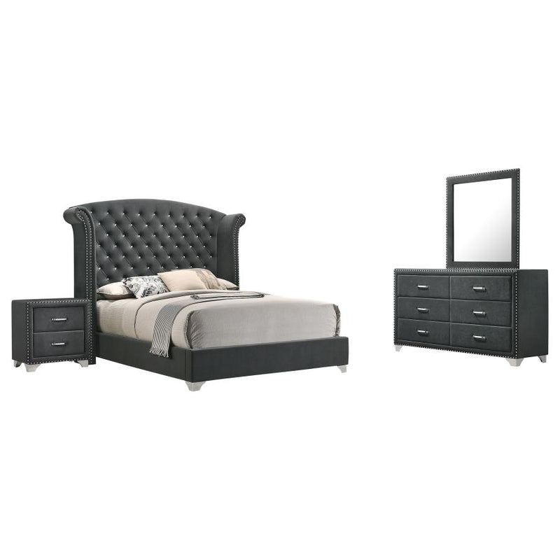 Melody 4-piece Queen Bedroom Set Grey-zoom-