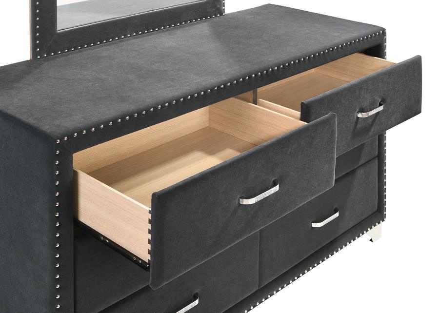 Melody 4-piece Queen Bedroom Set Grey-8