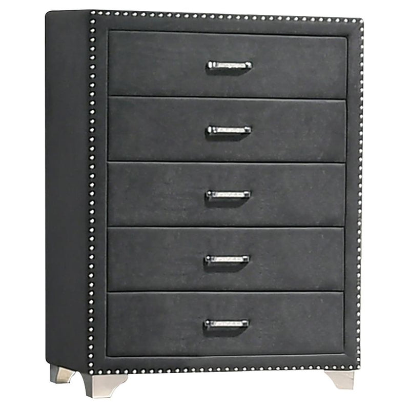 Melody 5-drawer Bedroom Chest Grey-zoom-
