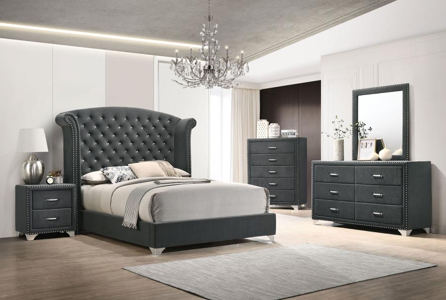 Melody 5-drawer Bedroom Chest Grey-zoom-5