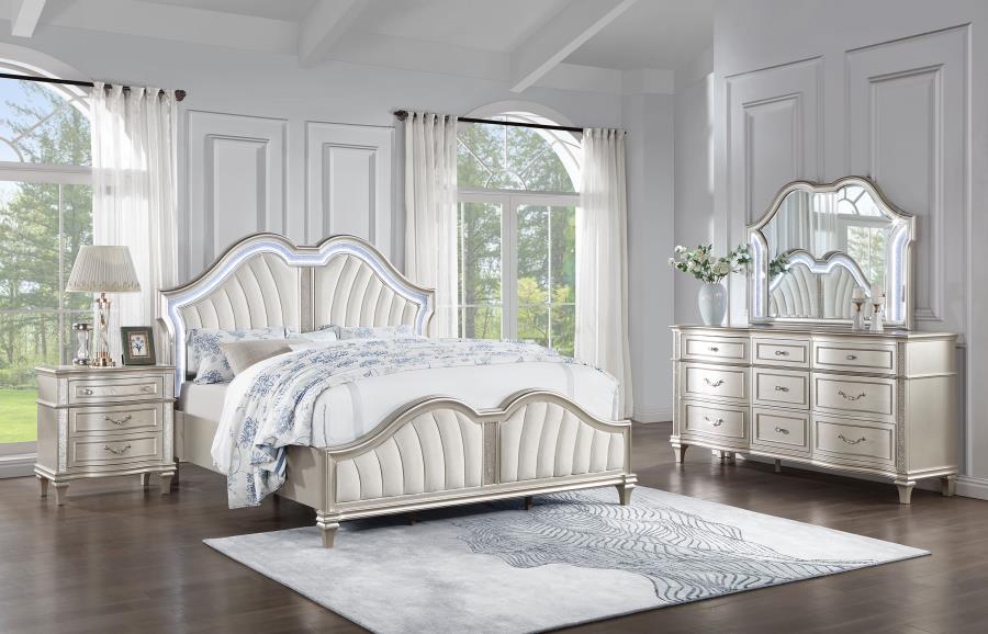 Evangeline 4-piece Eastern King Bedroom Set Silver Oak-zoom-1