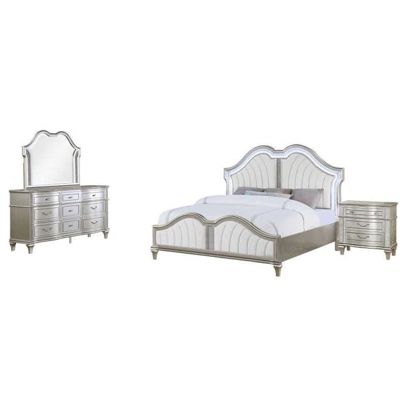 Evangeline 4-piece Eastern King Bedroom Set Silver Oak-zoom-
