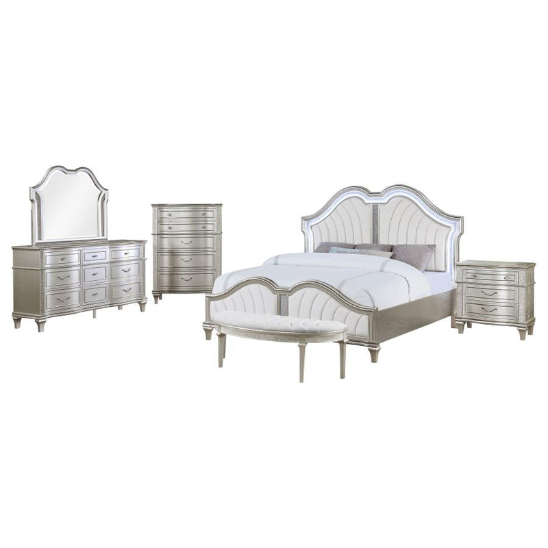 Evangeline 5-piece Eastern King Bedroom Set Silver Oak-zoom-