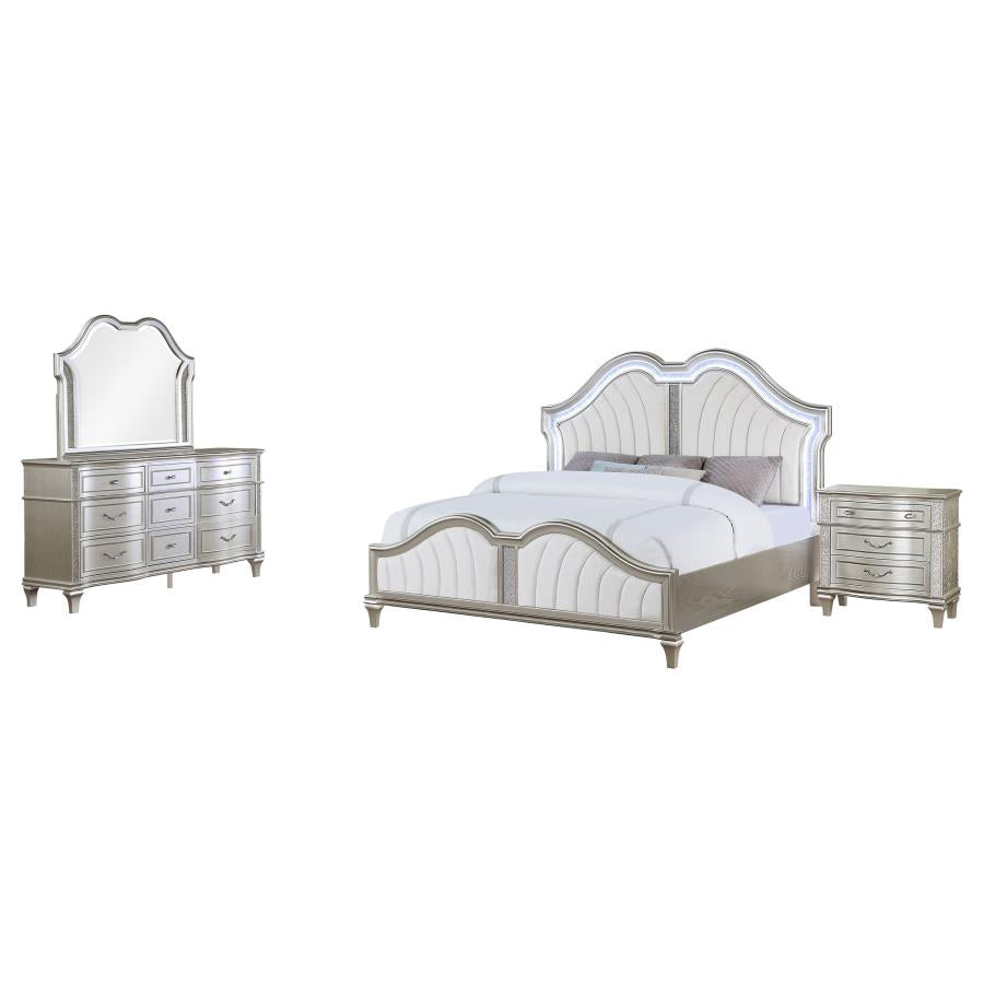Evangeline 4-piece California King Bedroom Set Silver Oak-2