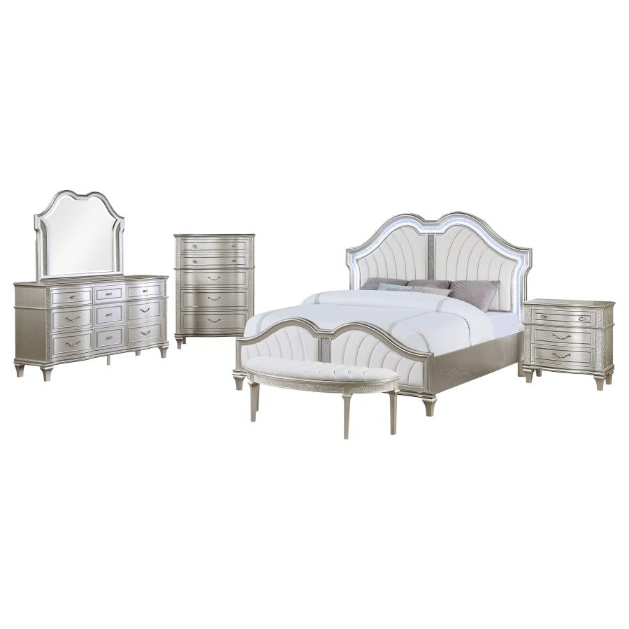 Evangeline 5-piece Queen Bedroom Set Silver Oak-2