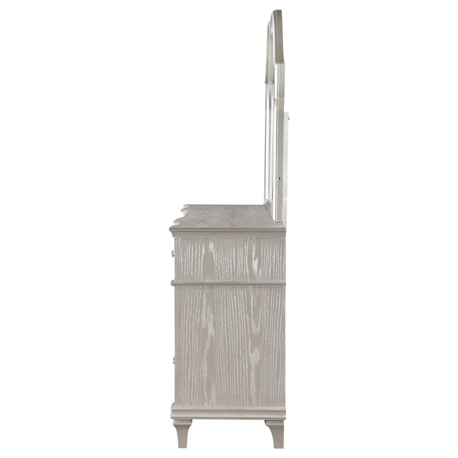 Evangeline 9-drawer Dresser with Mirror Silver Oak-5