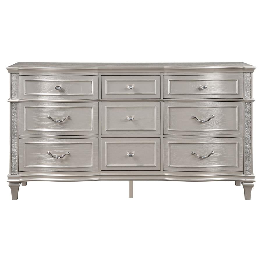 Evangeline 9-drawer Dresser Silver Oak-3