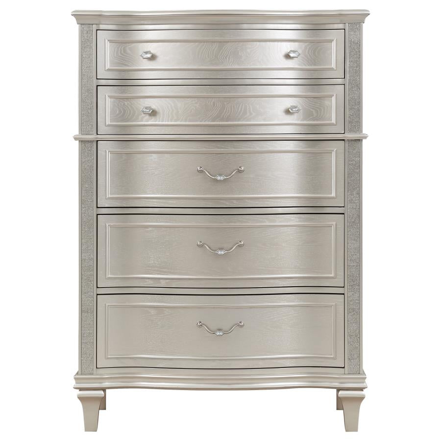 Evangeline 6-drawer Bedroom Chest Silver Oak-zoom-3