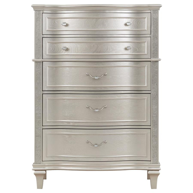 Evangeline 6-drawer Bedroom Chest Silver Oak-zoom-