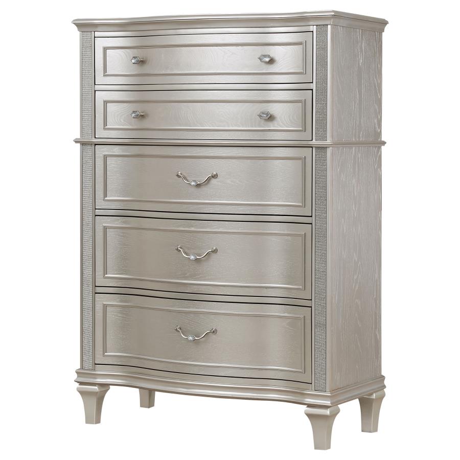 Evangeline 6-drawer Bedroom Chest Silver Oak-4
