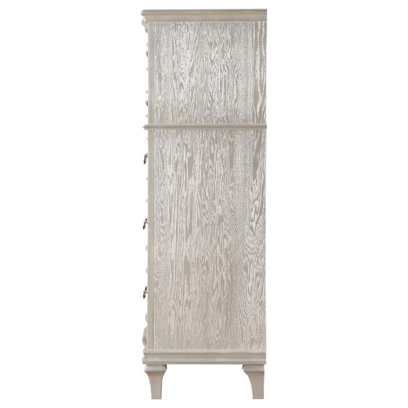 Evangeline 6-drawer Bedroom Chest Silver Oak-zoom-