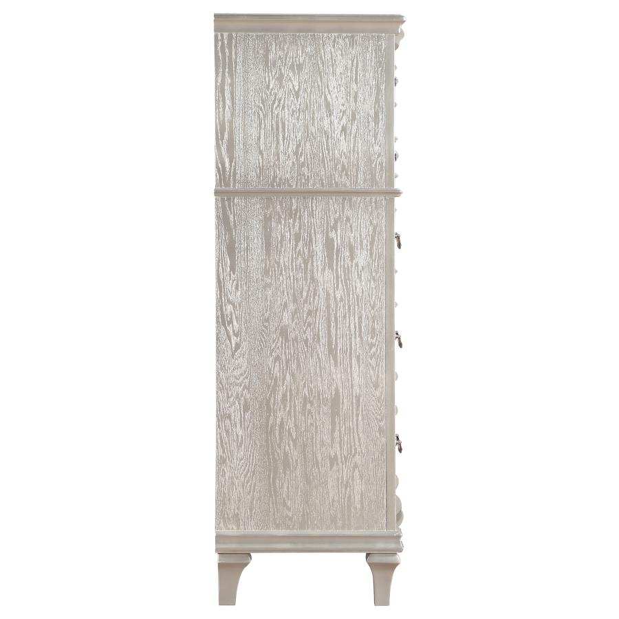 Evangeline 6-drawer Bedroom Chest Silver Oak-zoom-9