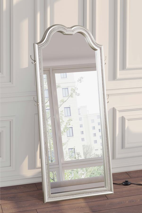 Evangeline Full Length LED Light Floor Mirror Silver Oak-zoom-2
