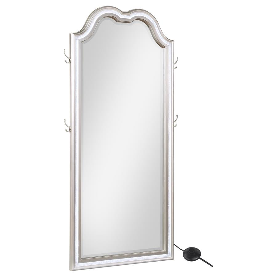 Evangeline Full Length LED Light Floor Mirror Silver Oak-1