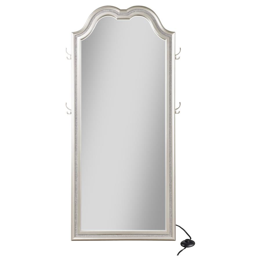 Evangeline Full Length LED Light Floor Mirror Silver Oak-zoom-4