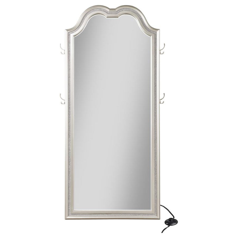Evangeline Full Length LED Light Floor Mirror Silver Oak-zoom-