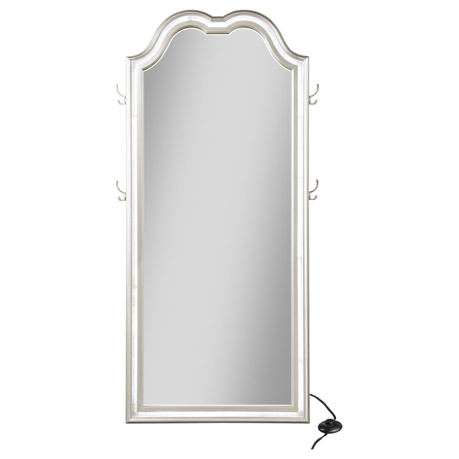 Evangeline Full Length LED Light Floor Mirror Silver Oak-zoom-5