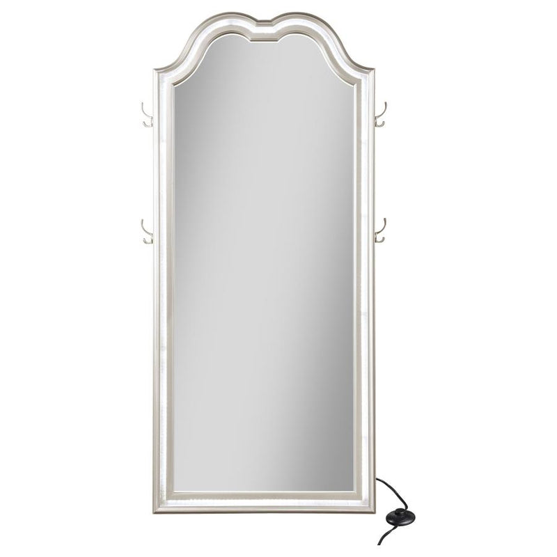 Evangeline Full Length LED Light Floor Mirror Silver Oak-zoom-