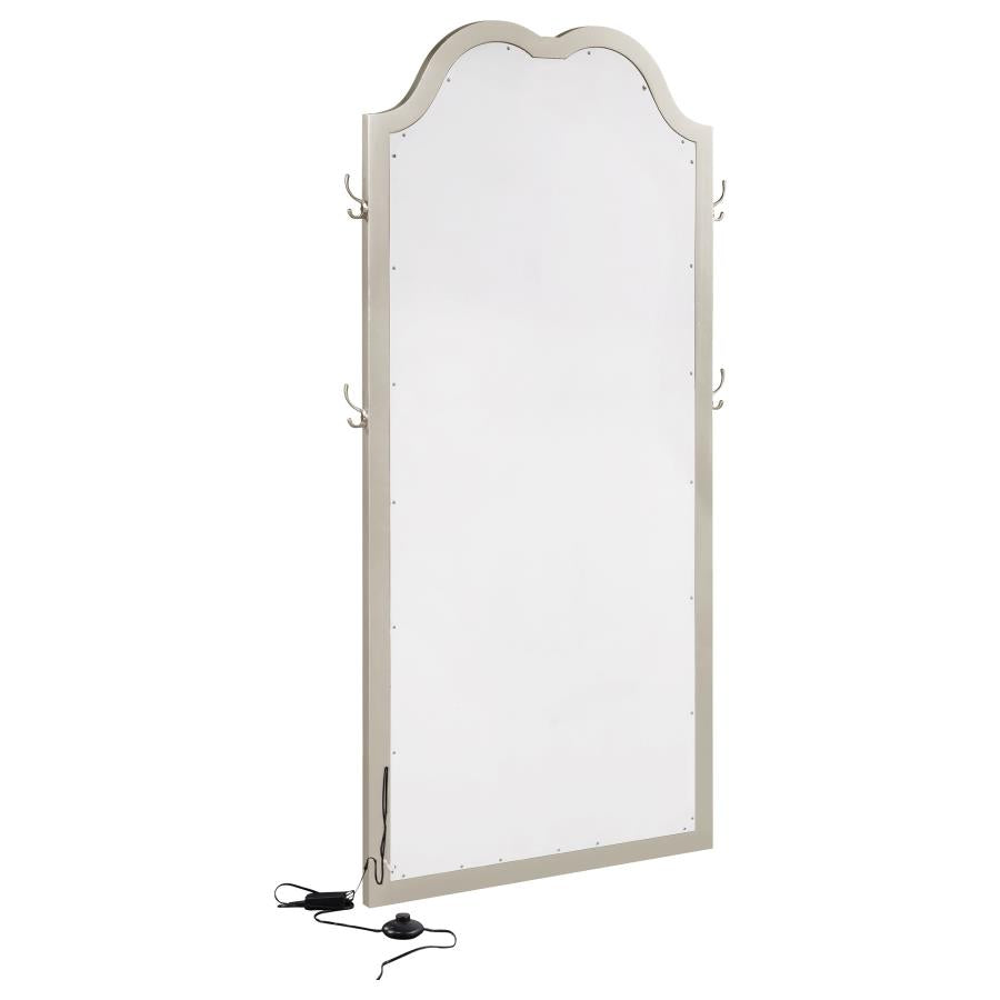 Evangeline Full Length LED Light Floor Mirror Silver Oak-6