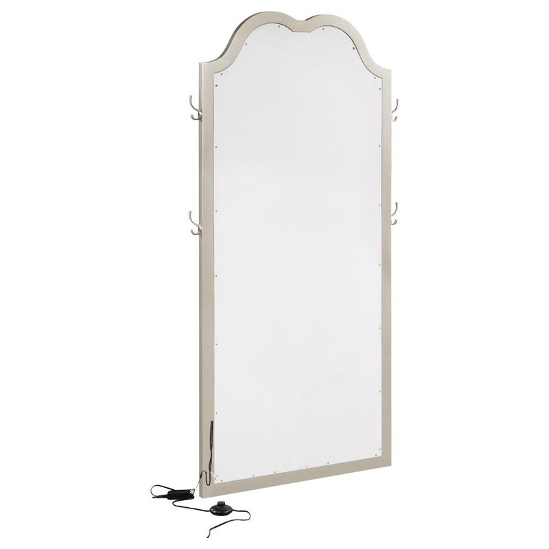 Evangeline Full Length LED Light Floor Mirror Silver Oak-zoom-