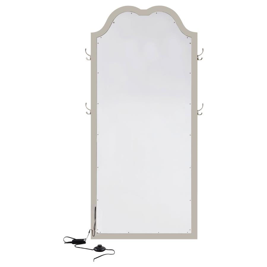Evangeline Full Length LED Light Floor Mirror Silver Oak-7
