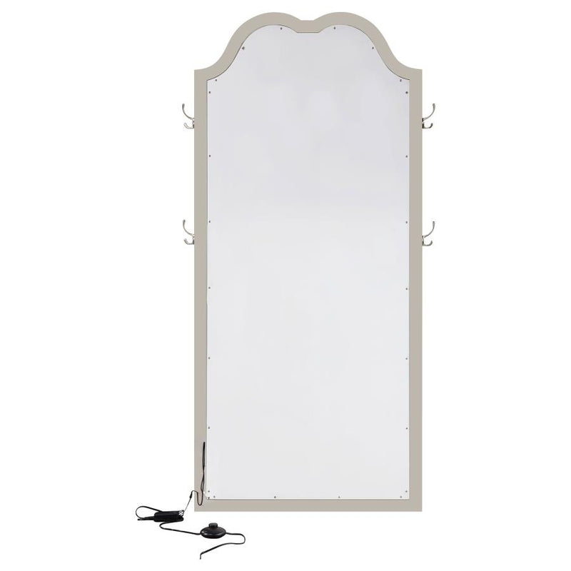 Evangeline Full Length LED Light Floor Mirror Silver Oak-zoom-