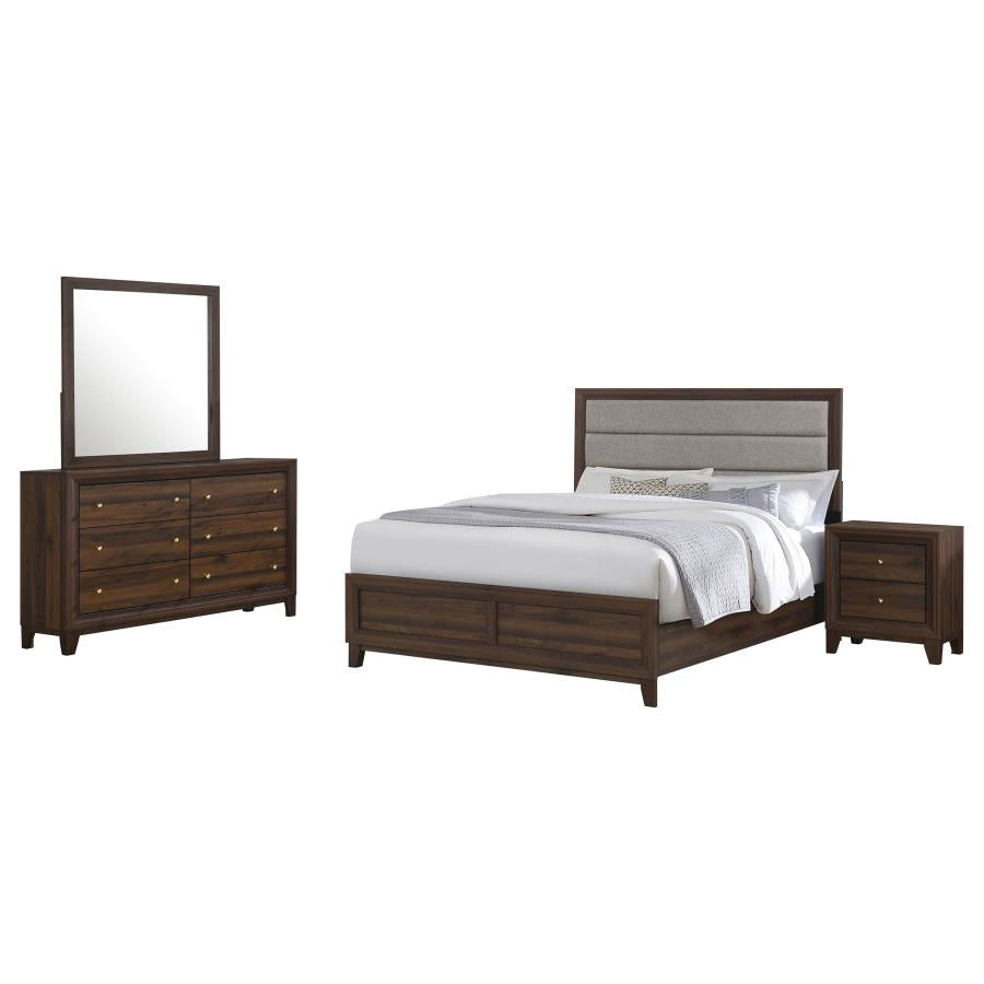 Welsley 4-piece California King Bedroom Set Walnut-2