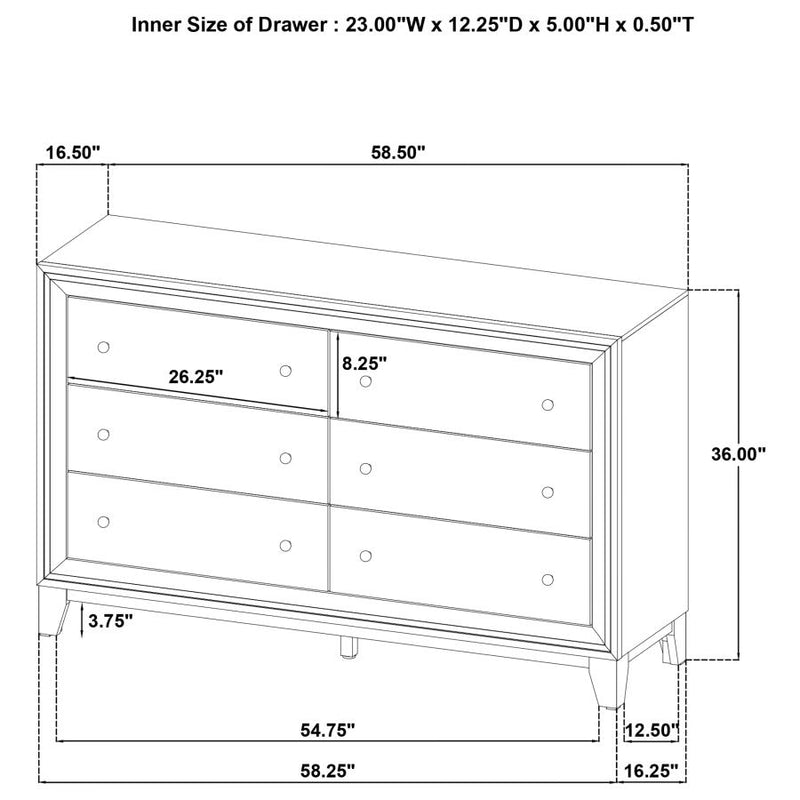 Welsley 4-piece California King Bedroom Set Walnut-zoom-