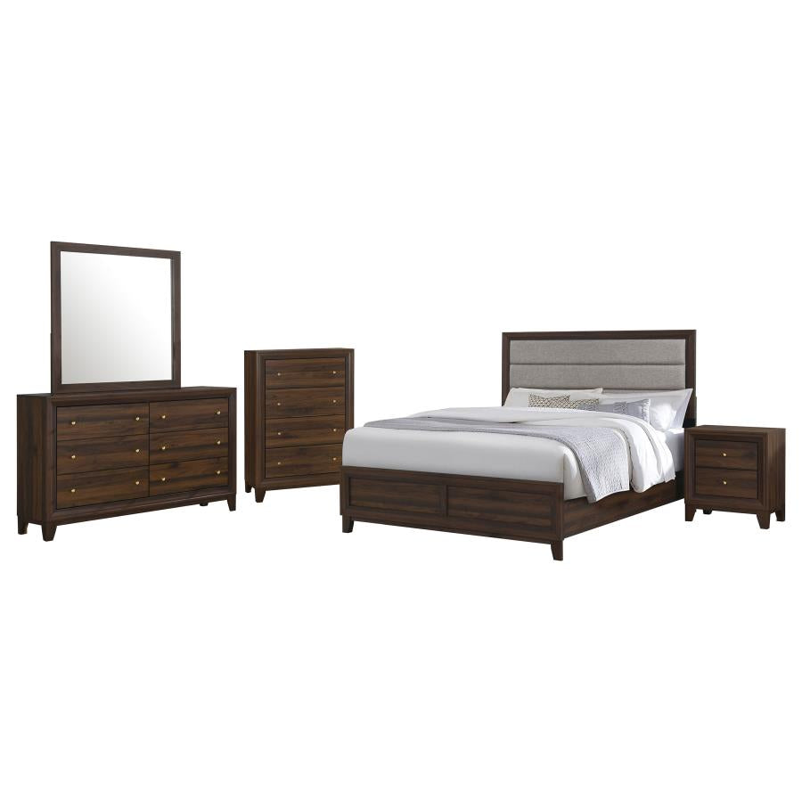 Welsley 5-piece California King Bedroom Set Walnut-2