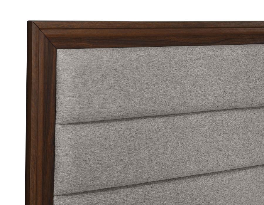Welsley 50-inch Upholstered California King Bed Walnut-zoom-5