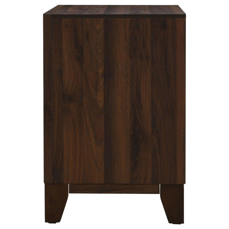Welsley 2-drawer Nightstand Bedside Table Walnut-zoom-