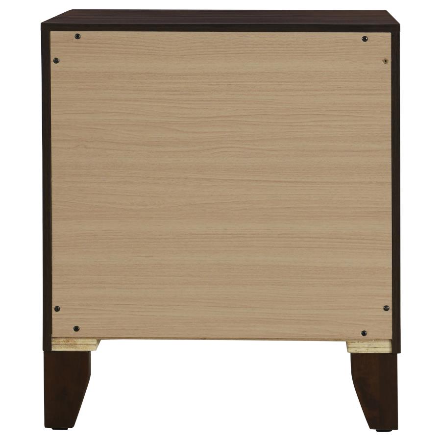 Welsley 2-drawer Nightstand Bedside Table Walnut-7
