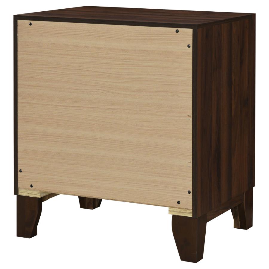 Welsley 2-drawer Nightstand Bedside Table Walnut-8