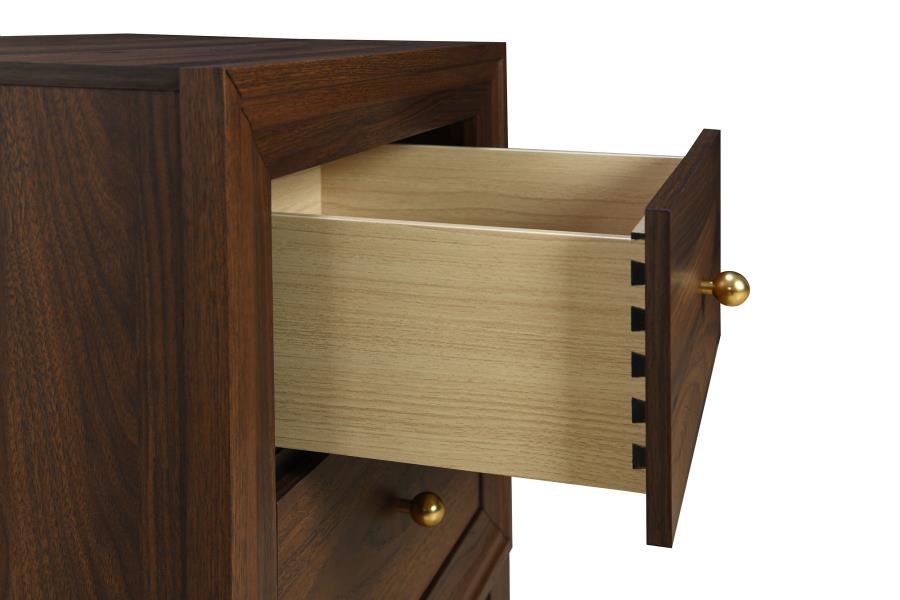 Welsley 2-drawer Nightstand Bedside Table Walnut-11