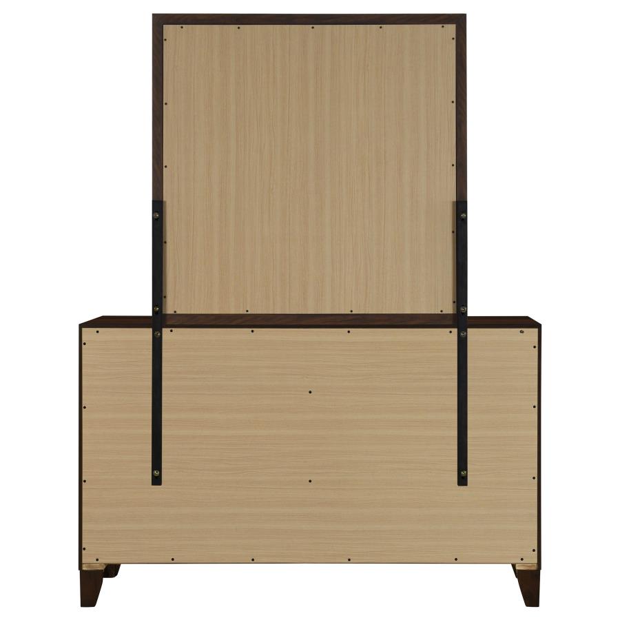 Welsley 6-drawer Dresser and Mirror Walnut-zoom-7