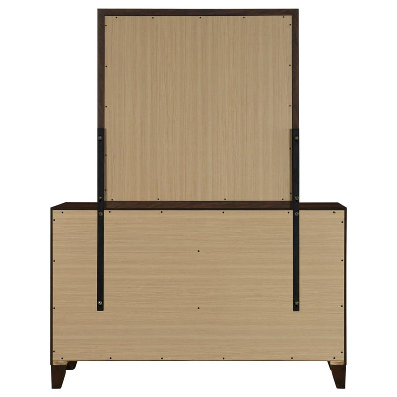 Welsley 6-drawer Dresser and Mirror Walnut-zoom-
