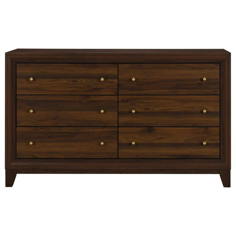 Welsley 6-drawer Dresser Cabinet Walnut-zoom-