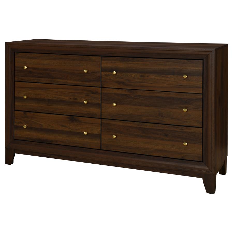 Welsley 6-drawer Dresser Cabinet Walnut-4