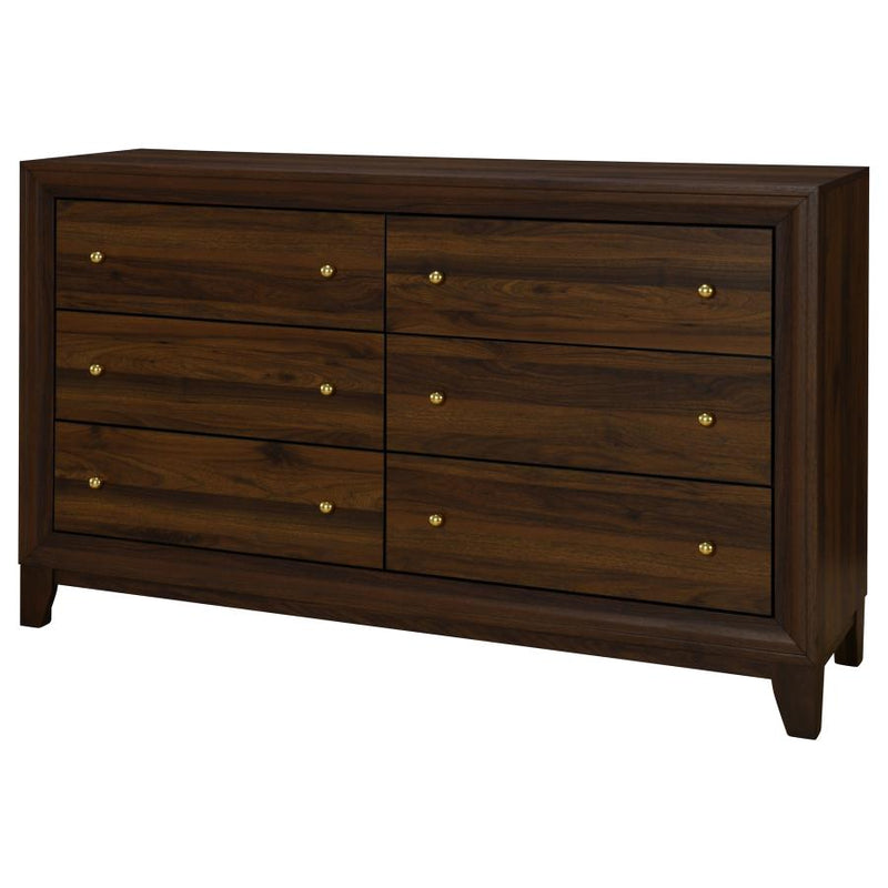 Welsley 6-drawer Dresser Cabinet Walnut-zoom-