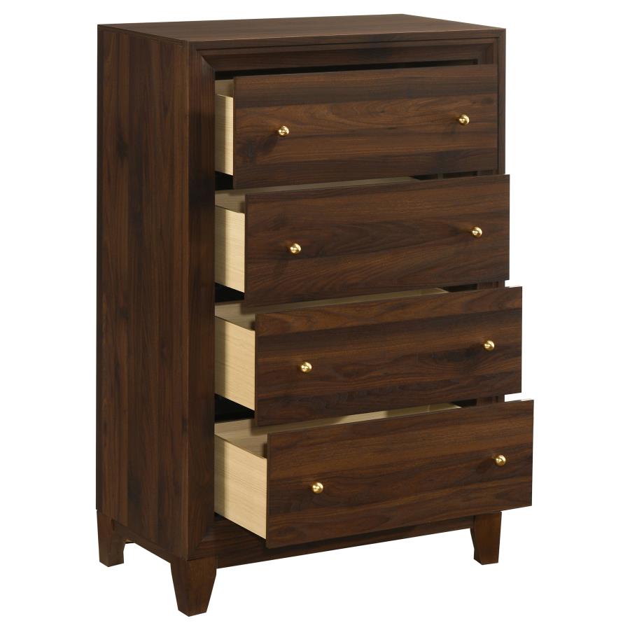Welsley 4-drawer Chest of Drawers Walnut-10