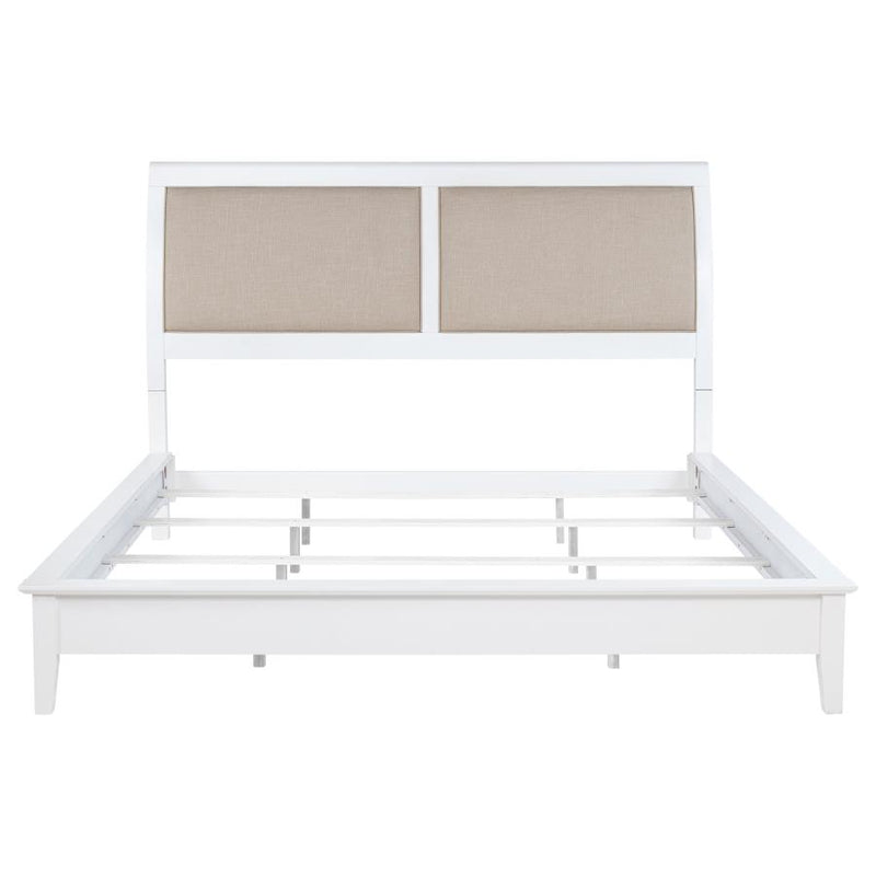 Bexhill 56-inch Upholstered Eastern King Panel Bed White-zoom-