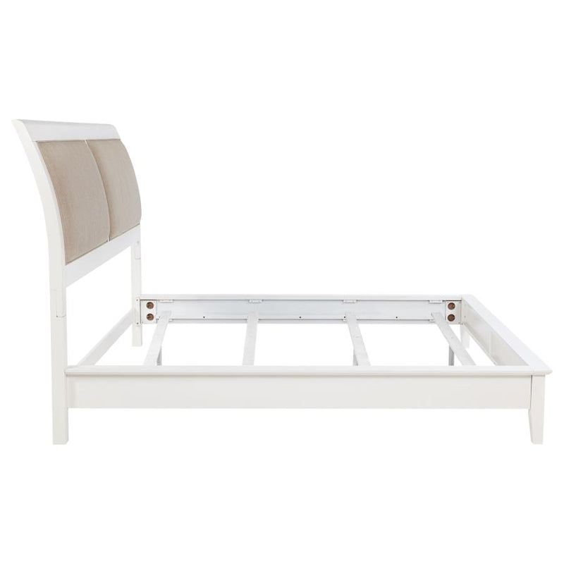 Bexhill 56-inch Upholstered Eastern King Panel Bed White-zoom-