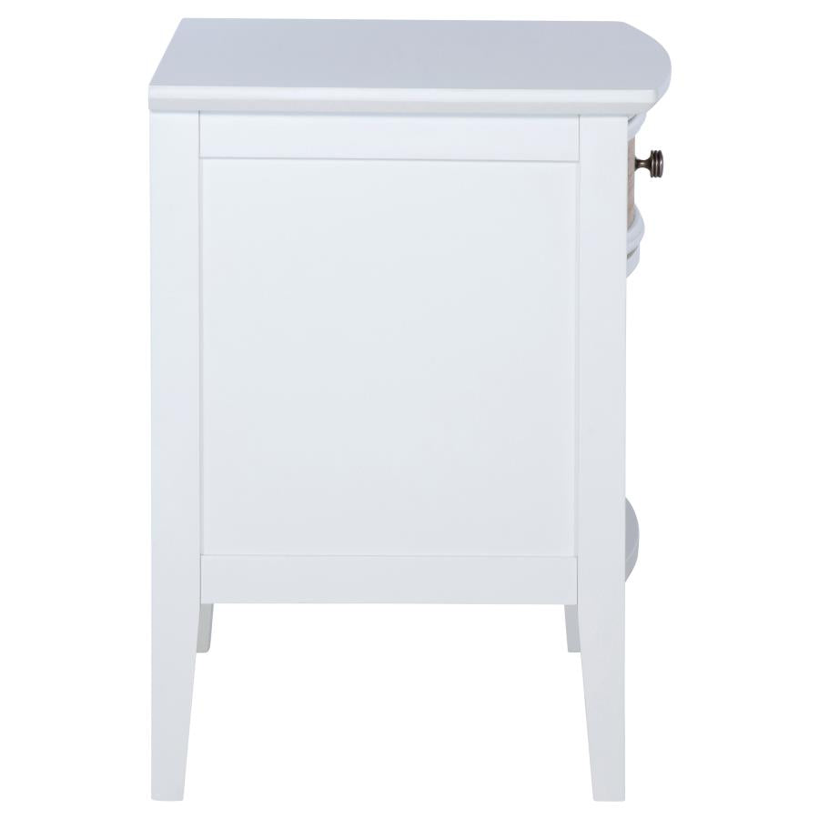 Bexhill 1-drawer Nightstand Bedside Table White-zoom-9